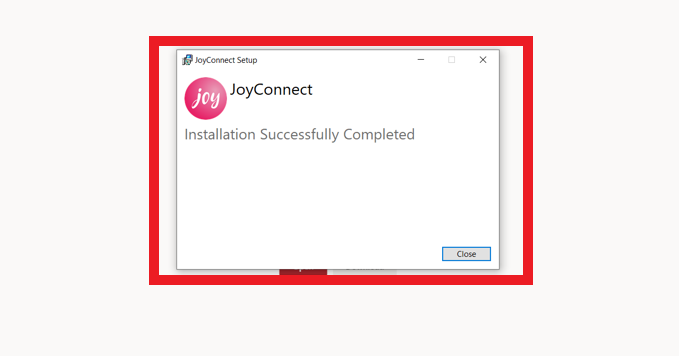 joyconnect finish install